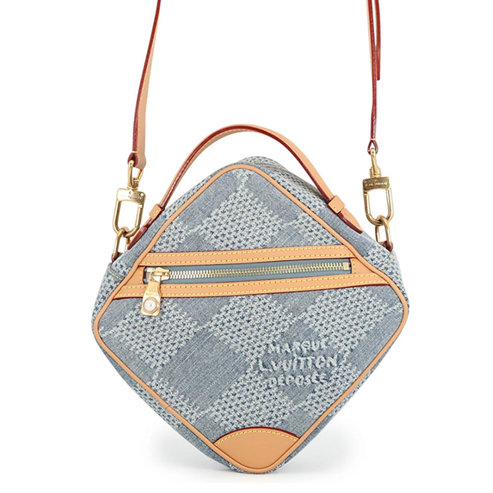 Louis Vuitton Damier Denim Chess Messenger Shoulder Bag
